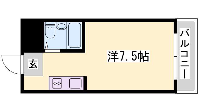 ハイツアメニティ(1K/4階)の間取り写真