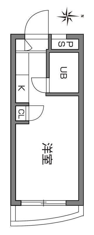 ピアクレスト仙川(ワンルーム/3階)の間取り写真