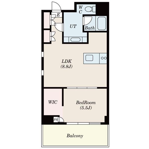 SKBUILDING-7(1LDK/6階)の間取り写真