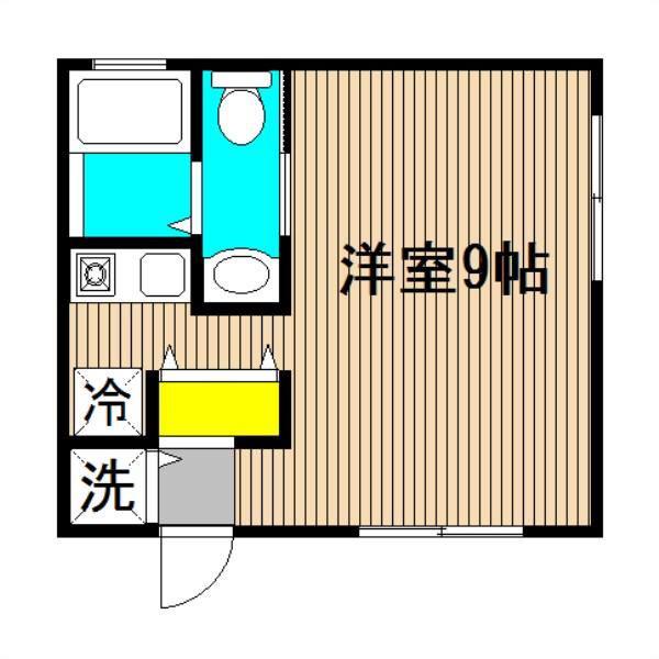 JR京浜東北線 さいたま新都心駅 徒歩8分 2階建 築27年(ワンルーム/1階)の間取り写真