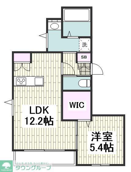 キャトルセゾン(1LDK/1階)の間取り写真