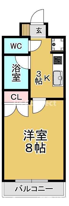 コージーコートこもれび館(1K/5階)の間取り写真