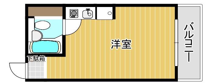 シティパーク薬院(ワンルーム/7階)の間取り写真