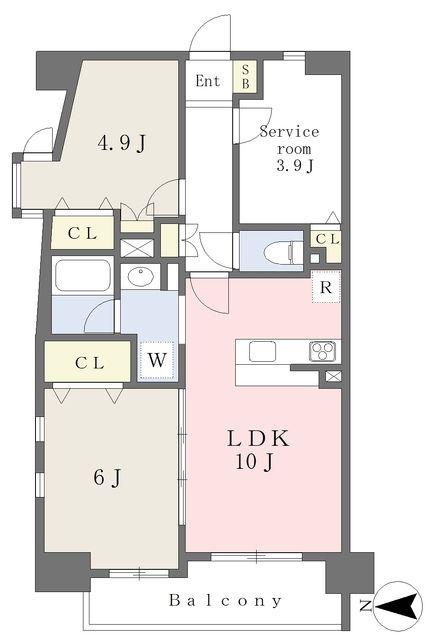 クレアトール神楽坂(2SLDK/5階)の間取り写真