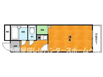 ベルシャンテ(1K/2階)の間取り写真