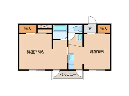 第1池亀コーポ(2K/3階)の間取り写真