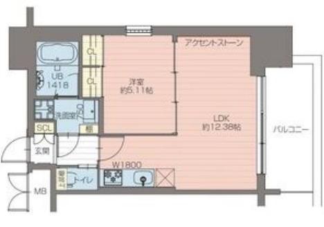 プレジオ阿波座(1LDK/12階)の間取り写真