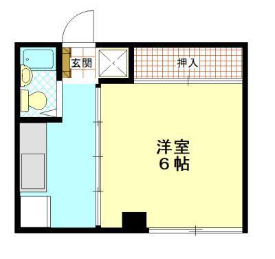 レジデンス山王(1K/2階)の間取り写真