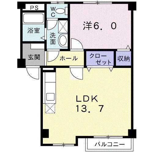 サニ-ガーデンハイツA(1LDK/2階)の間取り写真