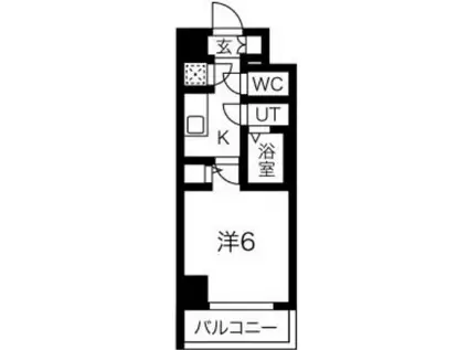 レジュールアッシュ神戸ハーバーランド(1K/7階)の間取り写真