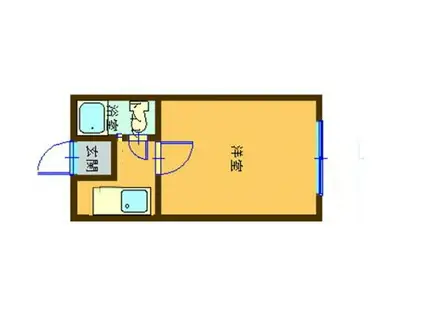 第24ASKコーポ(1K/2階)の間取り写真