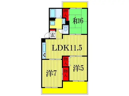 ボア・クレールA(3LDK/1階)の間取り写真