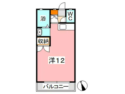 コートダジュールD(ワンルーム/2階)の間取り写真