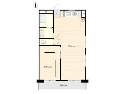 シャトードラペ(1LDK/9階)の間取り写真