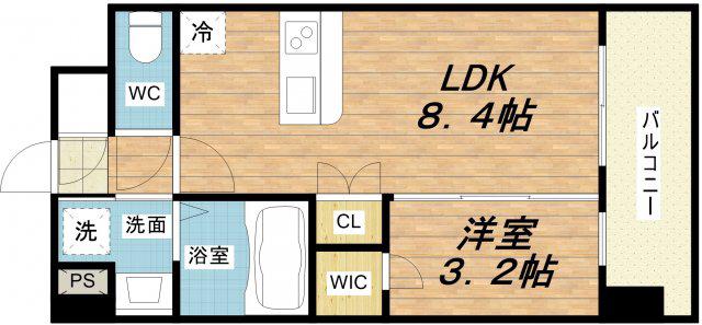 エスリードレジデンス都島ノース(1LDK/5階)の間取り写真