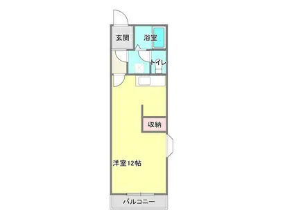 田畑ハイツ上の段(ワンルーム/3階)の間取り写真