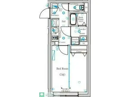 MIND KAMATA(1K/2階)の間取り写真