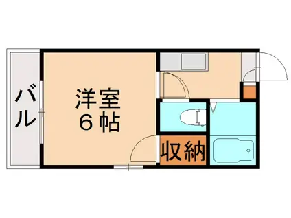 第五サンピア(1K/4階)の間取り写真