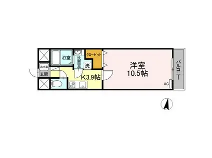 CORE LORD(1K/10階)の間取り写真