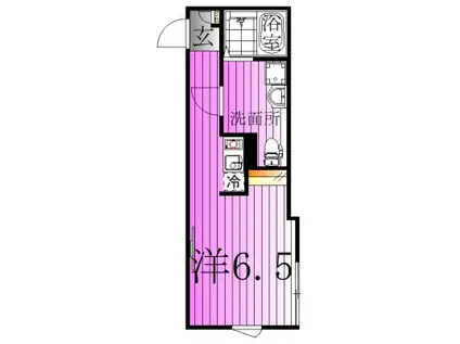 WILLE NISHIARAI I(ワンルーム/4階)の間取り写真