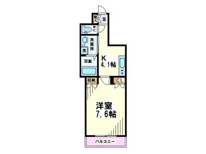 URBAN HOUSE 当社管理物件(1K/2階)の間取り写真