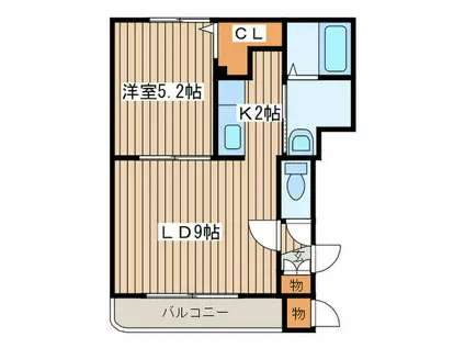 グレイス19(1LDK/4階)の間取り写真