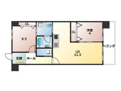 アルファステイツ明石アヴェニュー(1SLDK/3階)の間取り写真