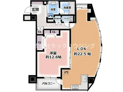 グレンパーク梅田北(1LDK/11階)の間取り写真