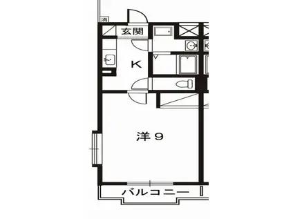 RASPINI(1K/2階)の間取り写真