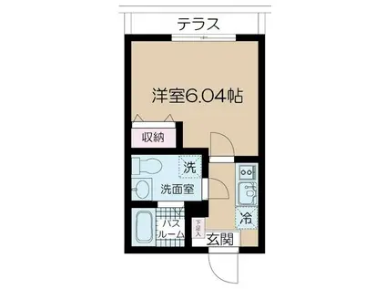 NSGATE光が丘(1K/2階)の間取り写真