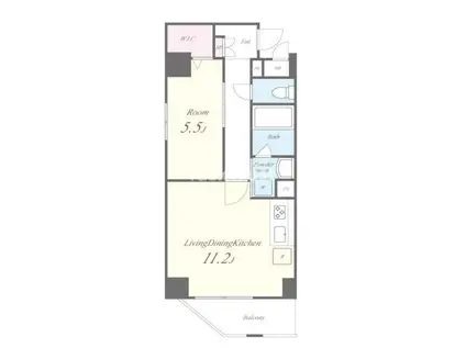 ラ・メゾンヴェール上町(1LDK/4階)の間取り写真