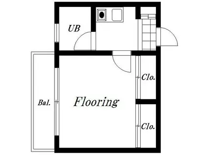 エミネンスフラット(1K/2階)の間取り写真