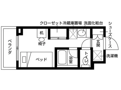 リビオセゾン杉並永福(ワンルーム/5階)の間取り写真