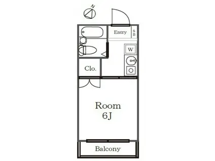 メゾン・ド・フォンテーヌ(1K/1階)の間取り写真