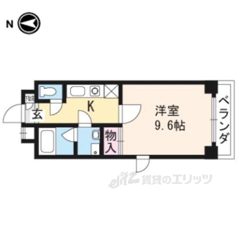 ヴァンイースト(1K/5階)の間取り写真