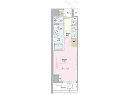 LILAS中野(1K/5階)の間取り写真