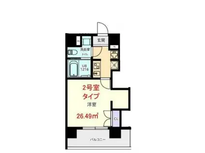 プラティーク日本橋水天宮(1K/3階)の間取り写真