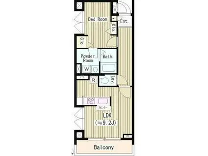 スクエア赤塚(1LDK/3階)の間取り写真