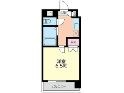 カーザフィオーレ(1K/3階)の間取り写真