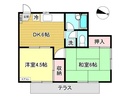 ニューコート アネックス(2DK/1階)の間取り写真