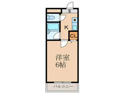 ジュネス丸池(1K/4階)の間取り写真