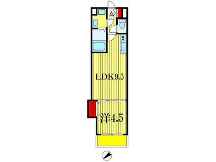 ガーディアン(1LDK/2階)の間取り写真