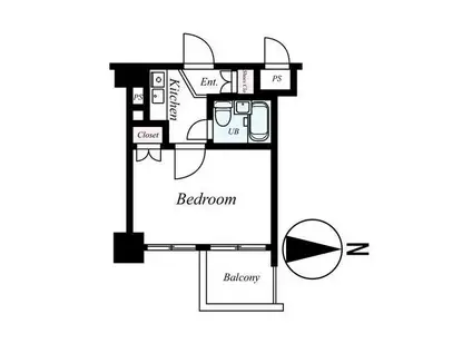 ベルメゾン二子(1K/4階)の間取り写真