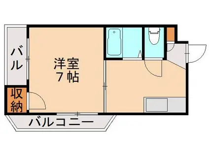 アーバン和白丘(1K/3階)の間取り写真