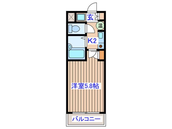 シンシアシテイ 榴岡(1K/7階)の間取り写真