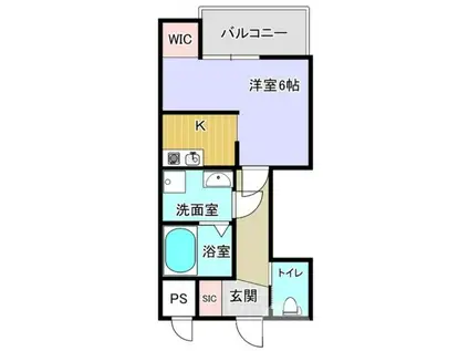 カーサフォルトゥナート堺石津駅前(1K/3階)の間取り写真