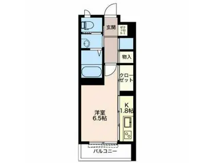 アンジュール(1K/3階)の間取り写真