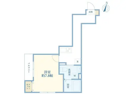 アノンテラス王禅寺西(1K/3階)の間取り写真