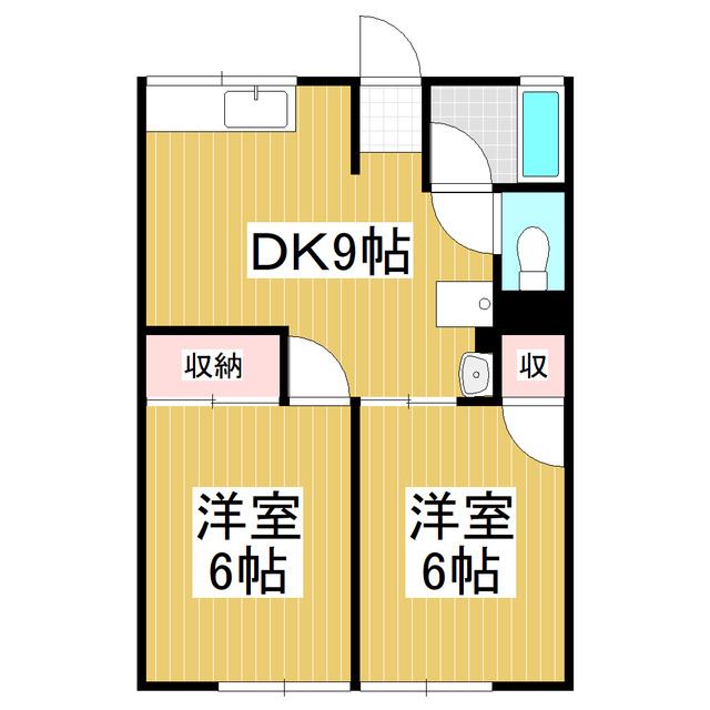 ハイムイズミ(2DK/1階)の間取り写真