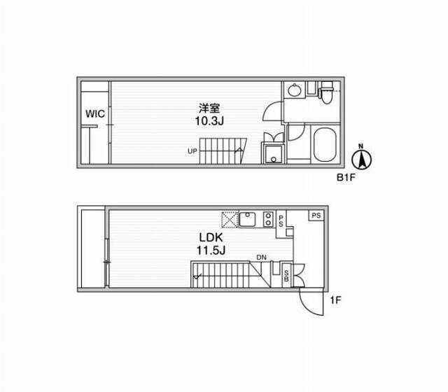 FLUFFY自由が丘(1LDK/2階)の間取り写真